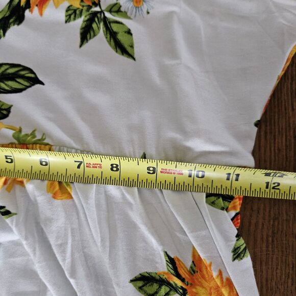 NWT Sunflower Floral Button-Front Maxi Dress Women’s S Elastic Waist Casual Sun - Picture 3 of 7